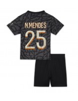 Paris Saint-Germain Nuno Mendes #25 Alternativní dres pro děti 2023-24 Krátký Rukáv (+ trenýrky)